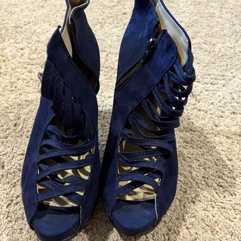 Blue booties